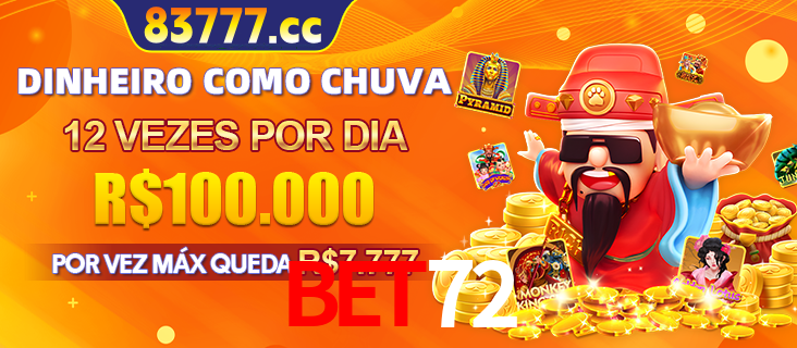 Banner do programa de recompensas Recomende para amigos do BET72, detalhando os bônus por convidar amigos, com prêmios que chegam a R$288.888.